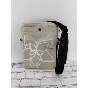 Golla Generation Mobile Laptop Tablet Crossbody Bag Flower Off White